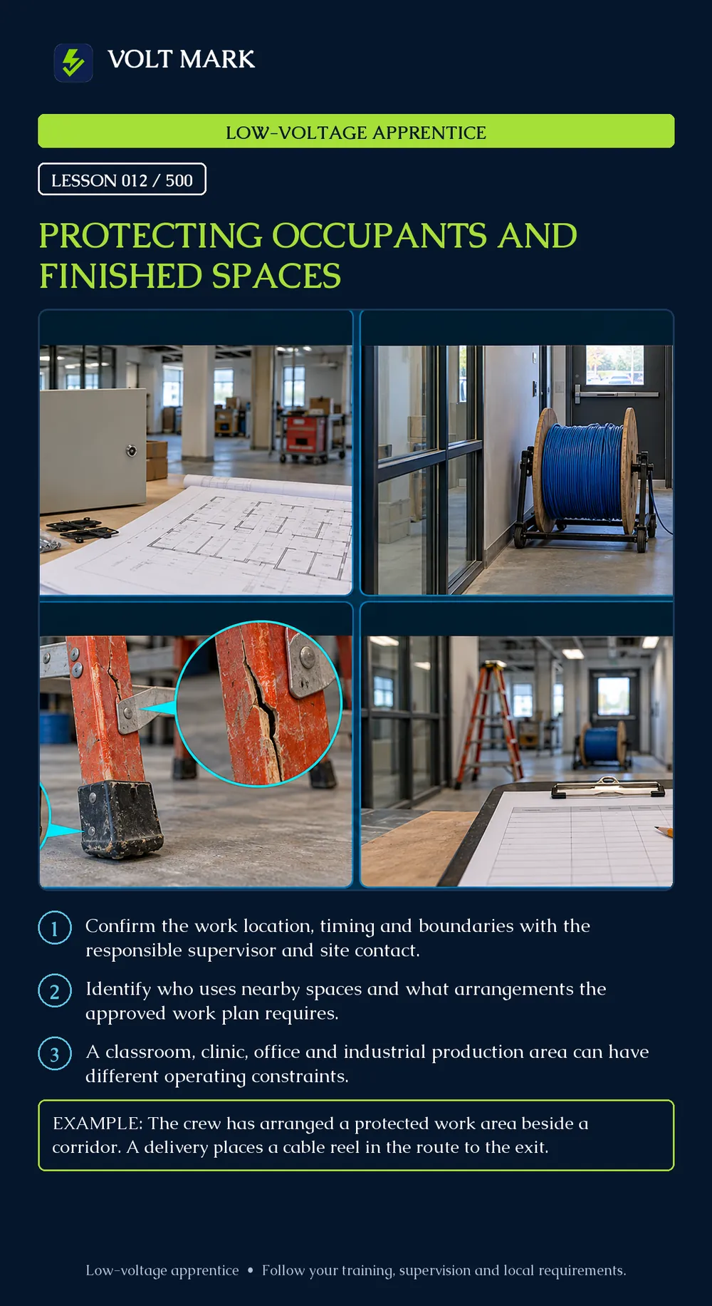 Protecting occupants and finished spaces