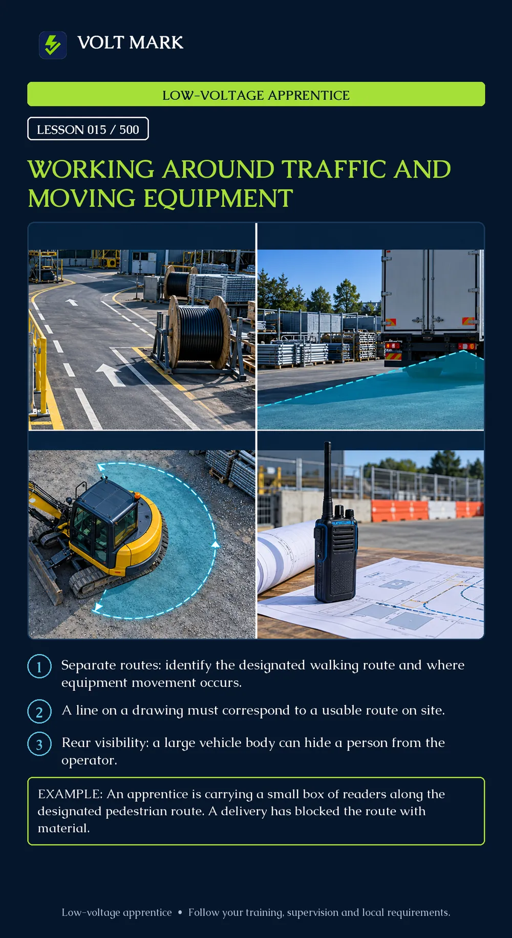 Working around traffic and moving equipment