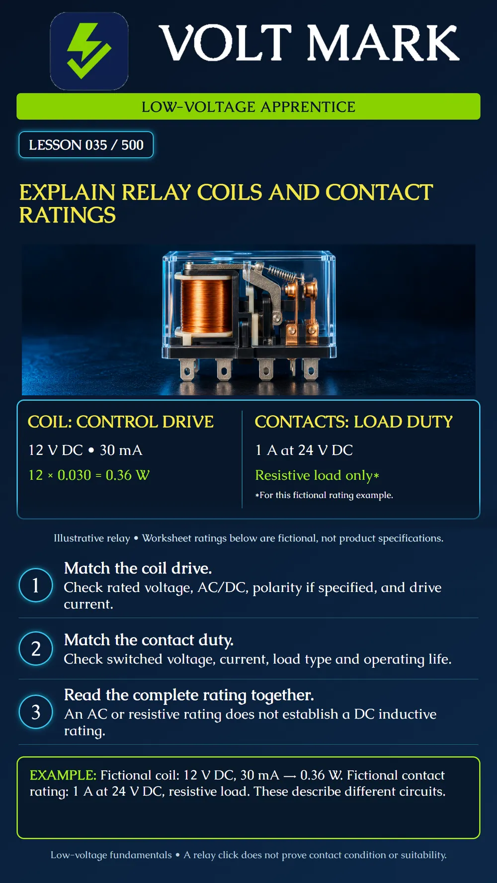 Understanding relay coils and contact ratings