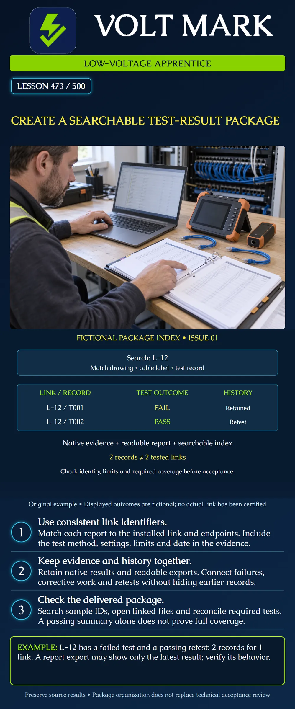 Create a searchable test-result package